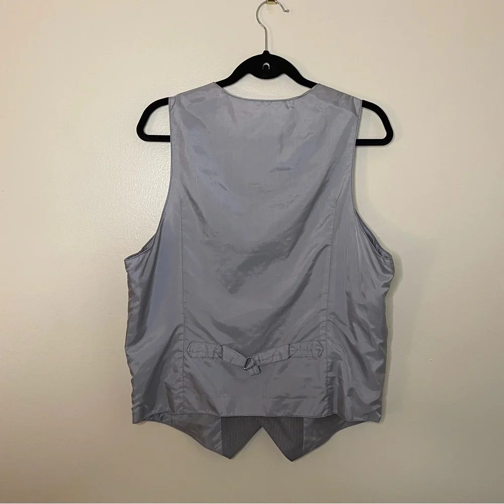 Men's Gray Pinstripe Vest
